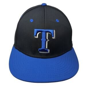 Texas Rangers Logo Fitted Hat Multicolor Medium Embroidered The Game